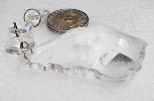 *Chandelier drop - MAPLE Leaf Cut Glass Crystal Bevelled 1 drops Leaf+ 3 square small