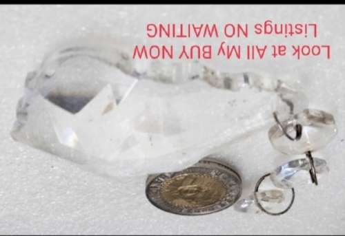 *Chandelier drop - MAPLE Leaf Cut Glass Crystal Bevelled 1 drops Leaf+ 3 square small
