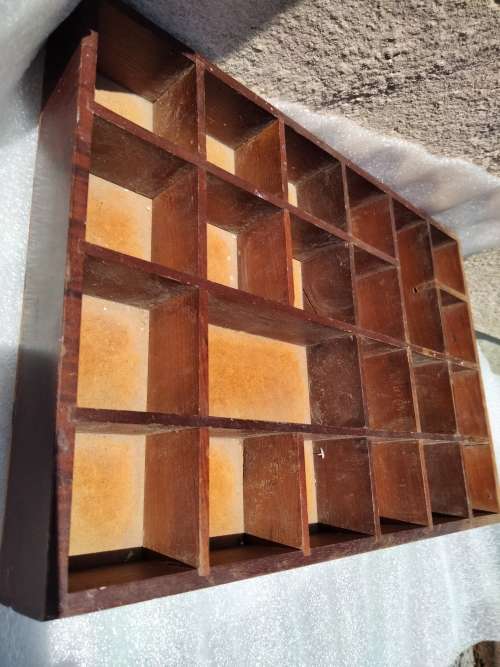PRINTER Tray 22 spaces Old wood showing ware Look at my Buy Now listings No Waiting
