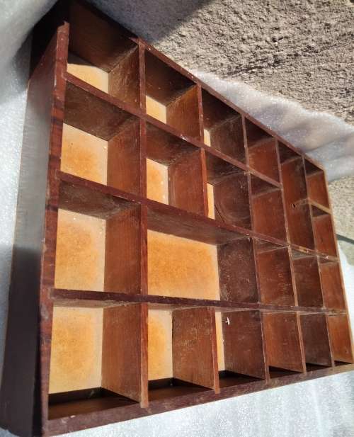 PRINTER Tray 22 spaces Old wood showing ware Look at my Buy Now listings No Waiting