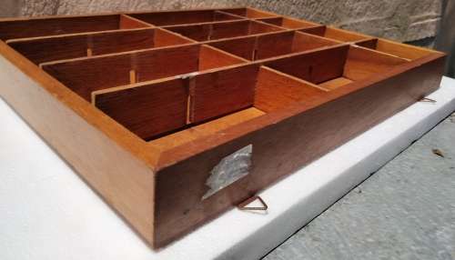 PRINTER Tray 22 spaces Old wood showing ware Look at my Buy Now listings No Waiting