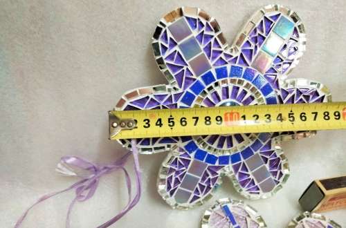 Mirror Mosaic 2 Flowers Hanging  Look at My BUY NOW Listings*No WAITING