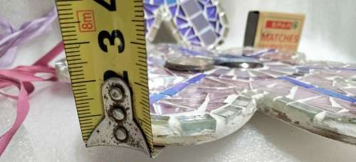 Mirror Mosaic 2 Flowers Hanging  Look at My BUY NOW Listings*No WAITING