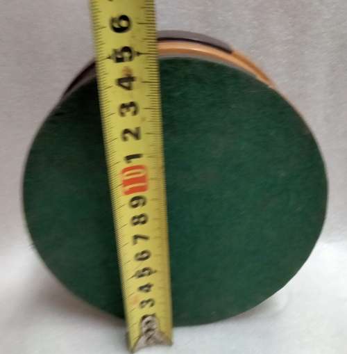 1 Candle holder Turned Layer`s of Yellow +Black wood SOLID LOOK At My BUY NOW Listings NO