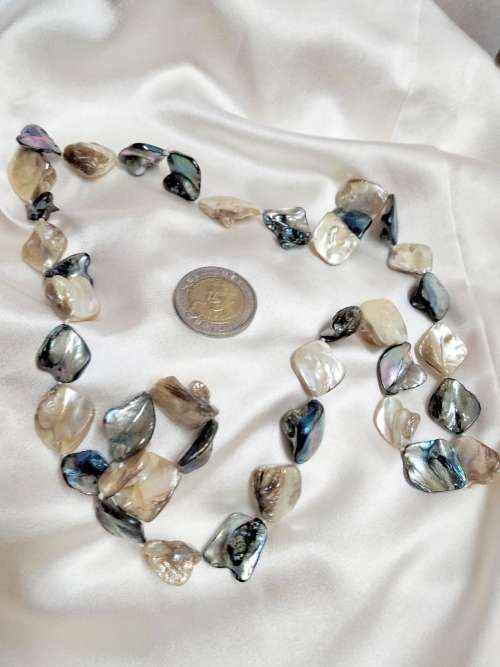 Necklace KEISHA 39 Fresh WaterPearl L72cmPEACOCK + WHITE Look At All My BUY NOW Listings NO WAITING