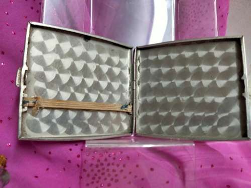 CAPETOWN  CapeProvince-Spes Bona  Embossed- silver TONE METAL- CIGARETTE CASE SILVER PLATE