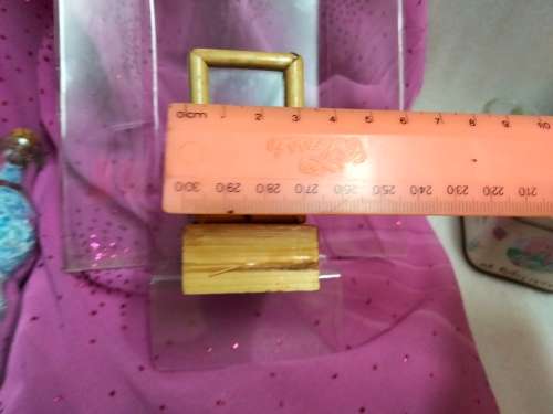 Oriental *Diorama *miniature Ship in glass+Bamboo *