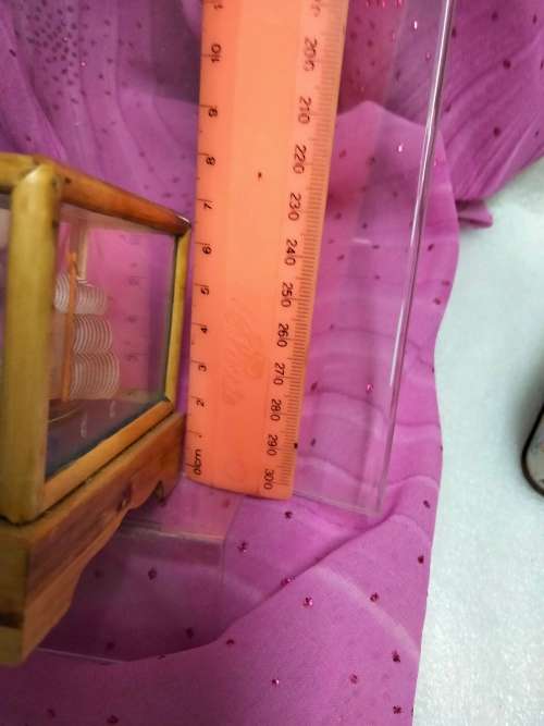Oriental *Diorama *miniature Ship in glass+Bamboo *