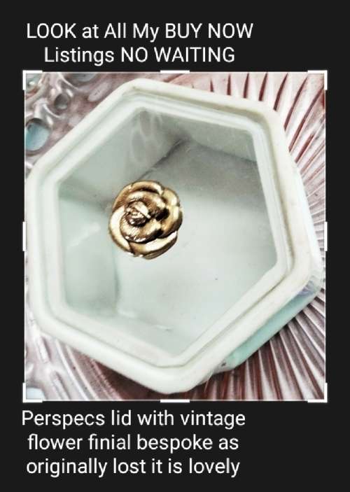 Elizabeth Arden COLLECTIBLES Powder Shaker*Hexagonal Box ceramic The Pavilion Brighton+cardboard box