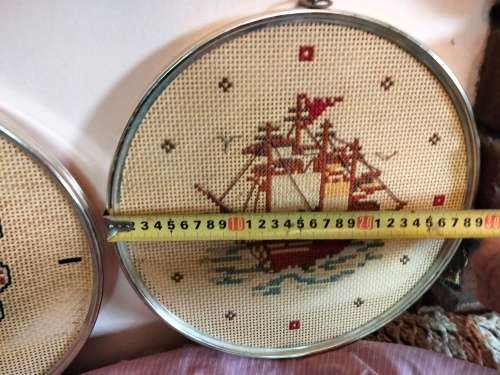 2 Metal tapestry rings 28cm tapestrys Sail ship other Manchester United