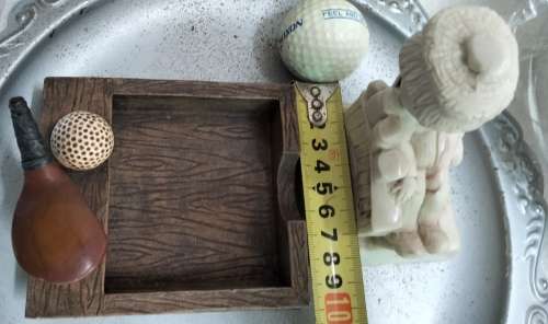 Ornaments Golfing tray Multipurpose notes Trinkets ashtray+Get well figurine