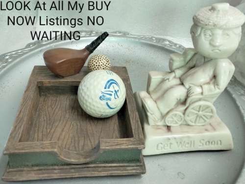 Ornaments Golfing tray Multipurpose notes Trinkets ashtray+Get well figurine