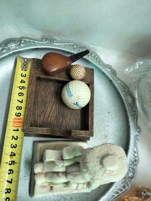 Ornaments Golfing tray Multipurpose notes Trinkets ashtray+Get well figurine