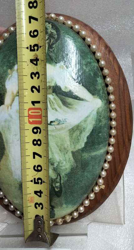 WOOD  Dancer edge trim faux pearls Look At My BUY NOW Listing*NO WAITING
