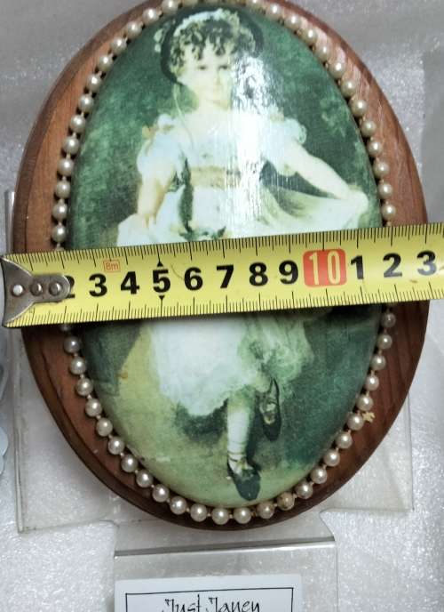 WOOD  Dancer edge trim faux pearls Look At My BUY NOW Listing*NO WAITING