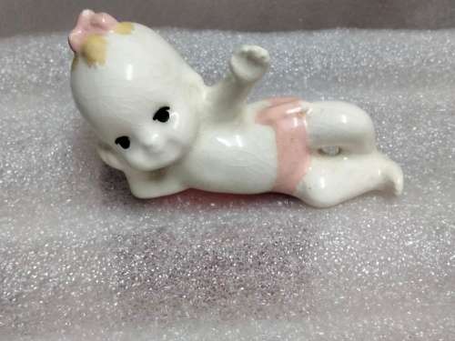 Piano baby figurine reclining crazing*Look At My BUY NOW Listing*NO WAITING