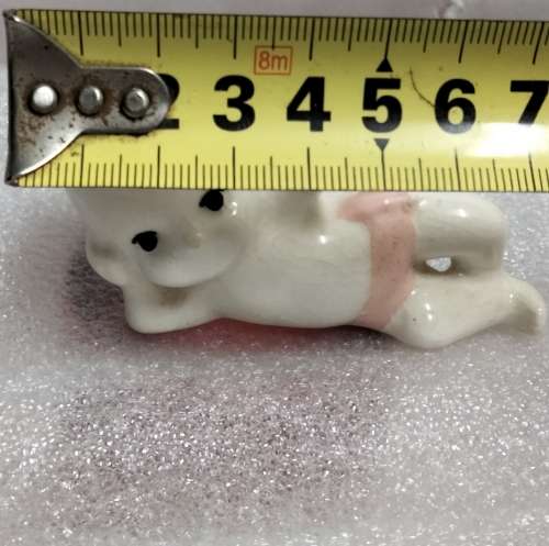 Piano baby figurine reclining crazing*Look At My BUY NOW Listing*NO WAITING