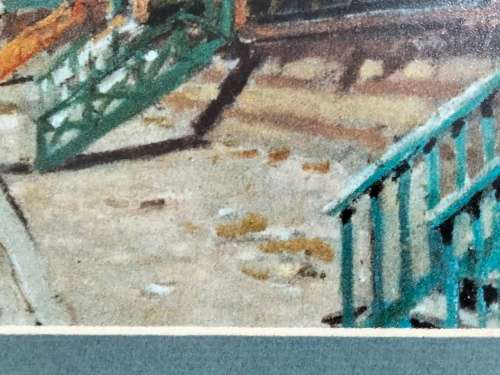 FRAMED Picture Faan Meintjies Reservaart Klerksdorp Promenade scene