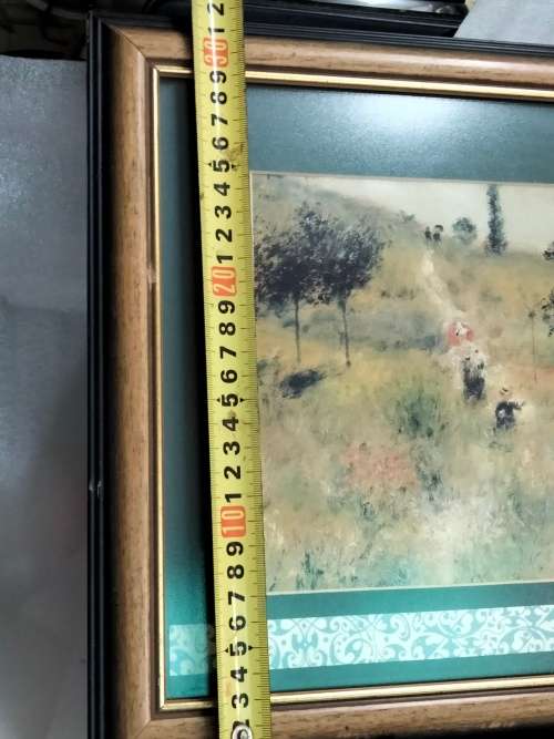 FRAMED Picture mountain path people *back `Oorligsport Hertzog ville`
