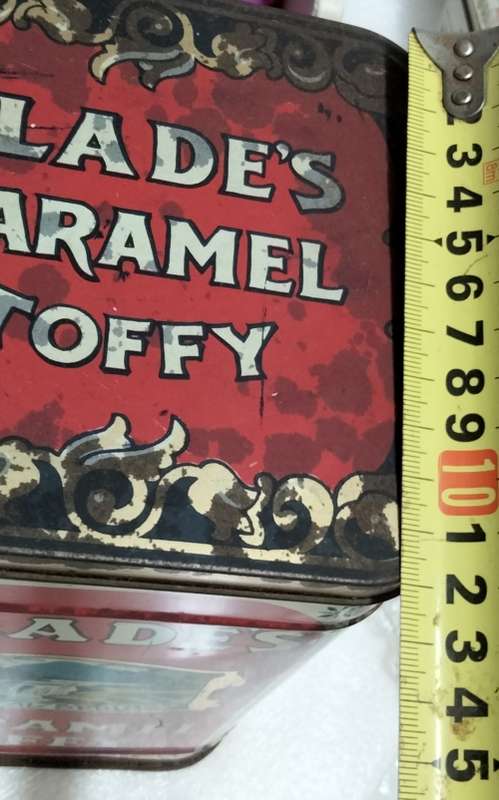 Vintage TIN SLADE Caramel Toffy tin LOOK At All My BUY NOW LISTINGS NO WAITING