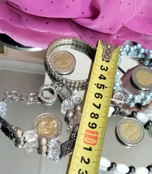 4 bracelets Artisinal 3 mix cord  beads  base metal charms Crylic crystals spacer all one bid