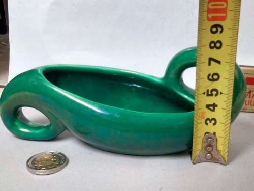 Vase Green Vintage vase Pottery ceramic Grahamstown LOOK At My BUY NOW LISTINGS NO WAITING