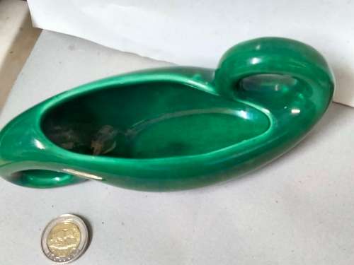 Vase Green Vintage vase Pottery ceramic Grahamstown LOOK At My BUY NOW LISTINGS NO WAITING