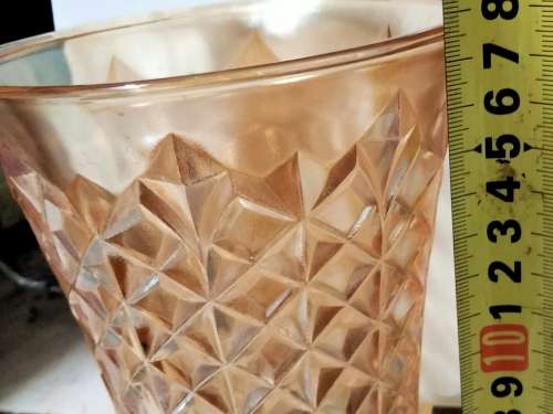 Vase  - Carnival glass Waffle Diamond Pattern Condition perfect