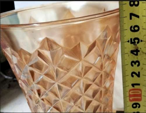 Vase  - Carnival glass Waffle Diamond Pattern Condition perfect