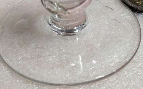 VASES POSY- 2  Rose pattern CRYSTAL cut glass Edge design 1 pedestal  base EXQUISITE