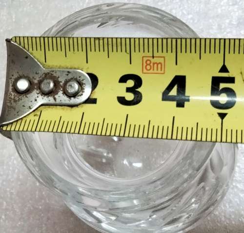 VASES POSY- 2  Rose pattern CRYSTAL cut glass Edge design 1 pedestal  base EXQUISITE