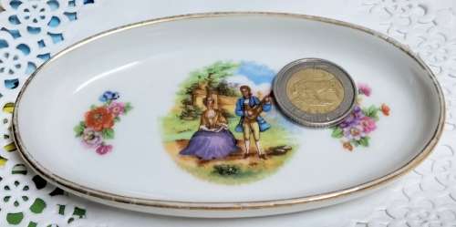stamped LIMOGES France   courting couple Trinket PIN trays*Look At My BUY NOW Listing*NO WAITING