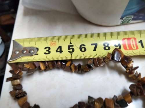 Necklace -TIGER EYE multiple polished semi precious gemstone 1strand gemstone