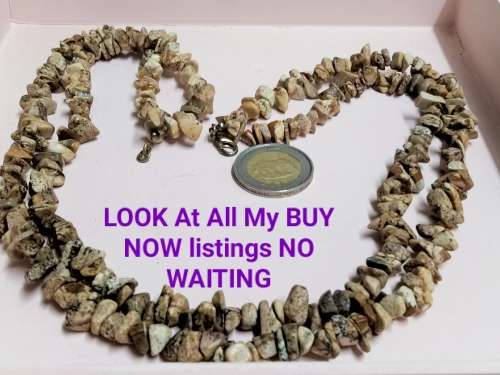 1 Necklace  multiple polished semi precious gemstones multiple Howlite? stones