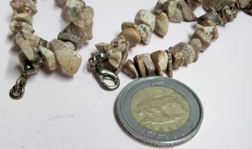 1 Necklace  multiple polished semi precious gemstones multiple Howlite? stones