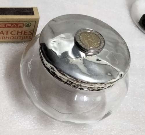 F H A and Co Birmingham1947 hallmarked sterling silverround powder  Bowl