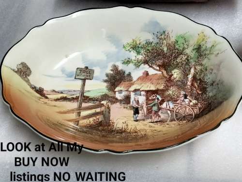 Royal Doulton Bowl No  D6297 Rustic England decor -Toll House