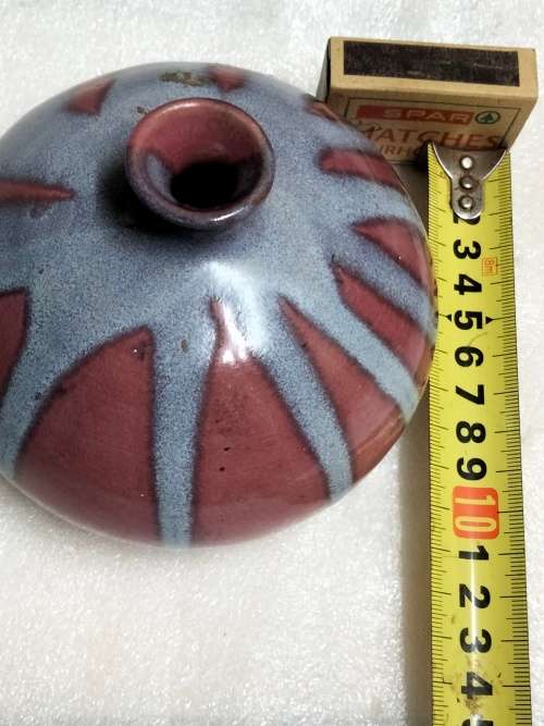 Vase - Posy Pottery deep pink an grey LOOK At All My BUY NOW listings NO WAITING