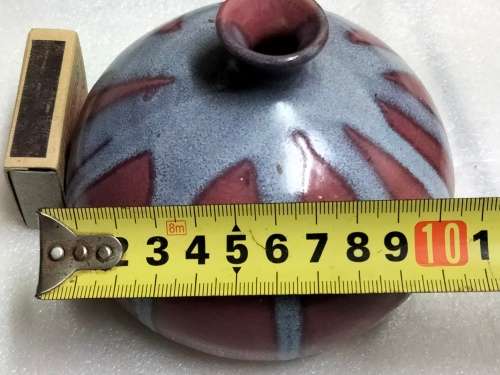 Vase - Posy Pottery deep pink an grey LOOK At All My BUY NOW listings NO WAITING