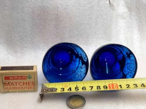 2 glasses vintage Tea glass Moroccan Cobolt silver overlay  Look At My BUY NOW Listing-NO WAITING