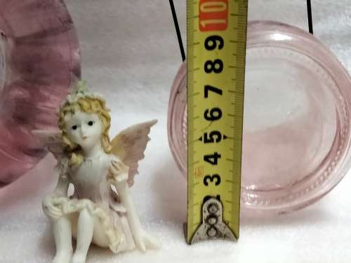 3  *VASE1 ribbed Glass China Pink +1Glass holder has metal handle butterfly on1ceramic small Fairy