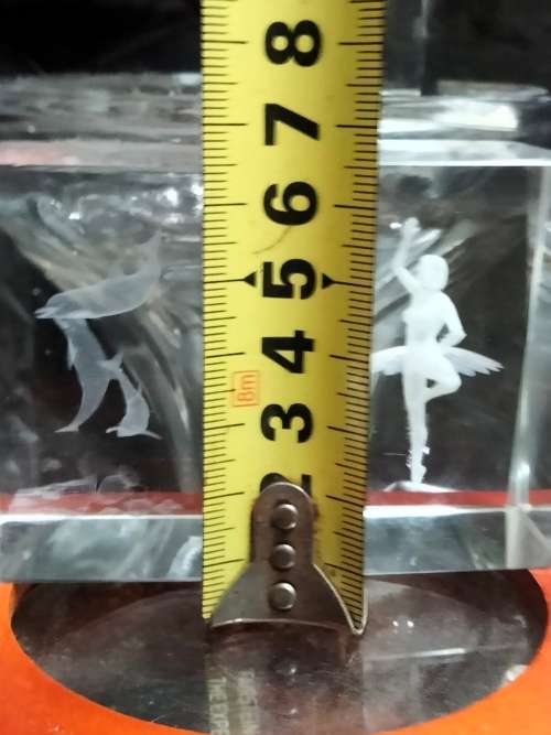 3 D lead Crystal Sculpture Fairy Swinging in garden Smaller Balarina +Dolphins ALL ONE BID