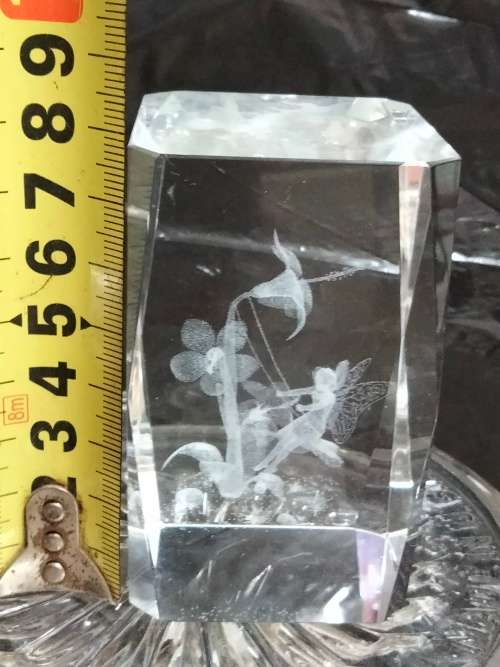 3 D lead Crystal Sculpture Fairy Swinging in garden Smaller Balarina +Dolphins ALL ONE BID