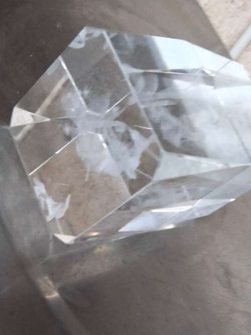 3 D lead Crystal Sculpture Fairy Swinging in garden Smaller Balarina +Dolphins ALL ONE BID