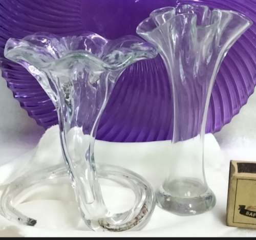 Lavorionerione RARE Art Glass Flower+1 other VASE Hand blown LOOK At my BUY NOW LISTINGS -NO WAITING