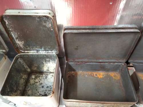 2 Mazawattee Tea Tins distressed *Look At My BUY NOW Listing*NO WAITING