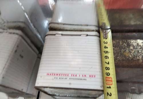 2 Mazawattee Tea Tins distressed *Look At My BUY NOW Listing*NO WAITING