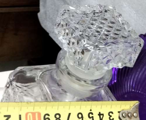 STUNNING Glass Decanter+Stopper Quality Hob cut 910grams bid each 2LOOK At All My BUY NOW*NO WAITING