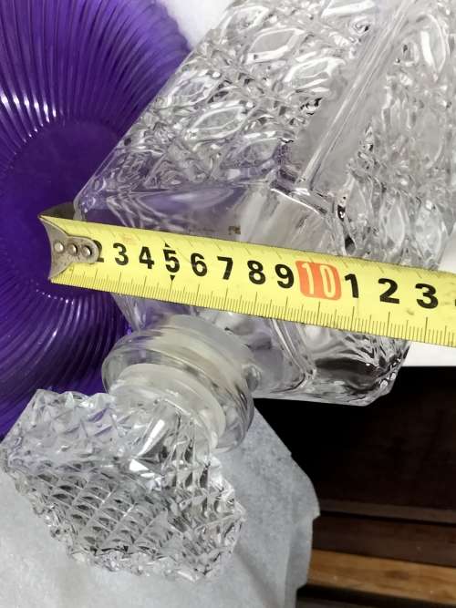 STUNNING Glass Decanter+Stopper Quality Hob cut 910grams bid each 2LOOK At All My BUY NOW*NO WAITING