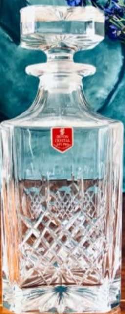 DEVON*DECANTER Hand Cut lead Crystal*LOOK At My BUY NOW Listings NO WAITING